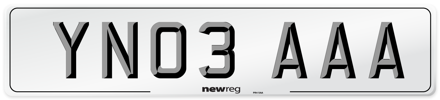 YN03 AAA Number Plate from New Reg